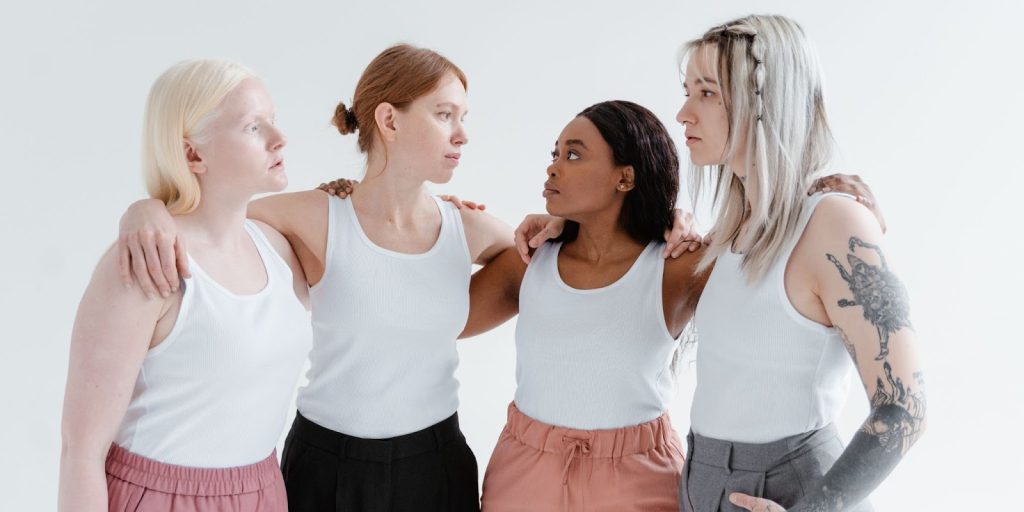 Womens in white tank top