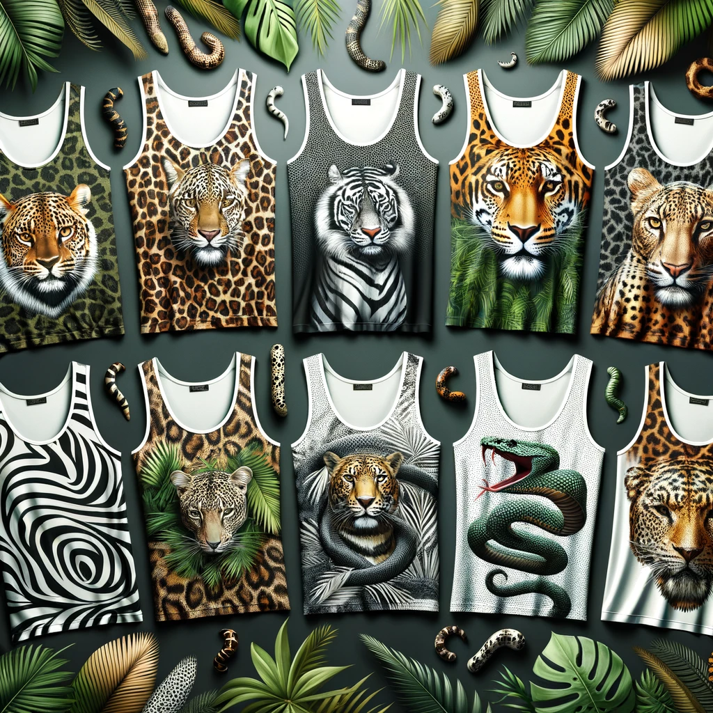 animal print tank tops